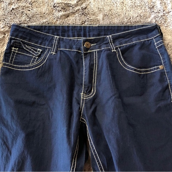 Street Jeans Size XL Dark Blue Women's Denim Jeans Soft Stretch Lightweight - Picture 2 of 9